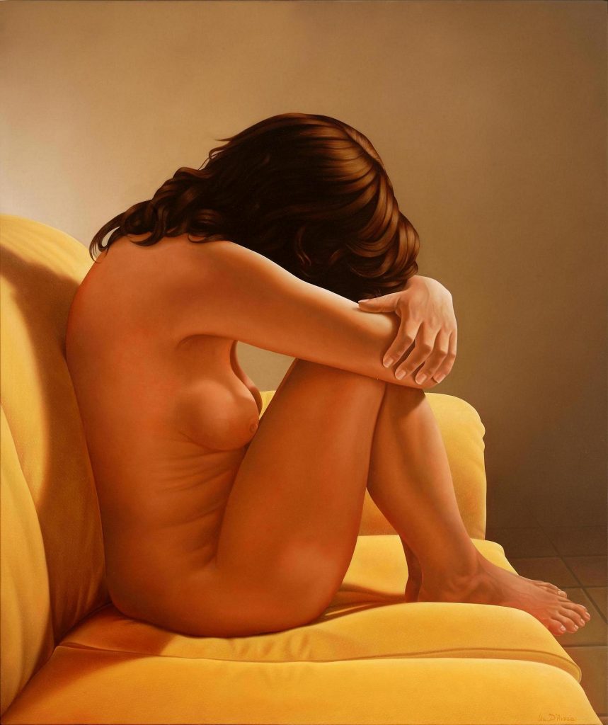 Il mondo fuori - olio su tela cm 93 x 78 anno 2007 collezione privata